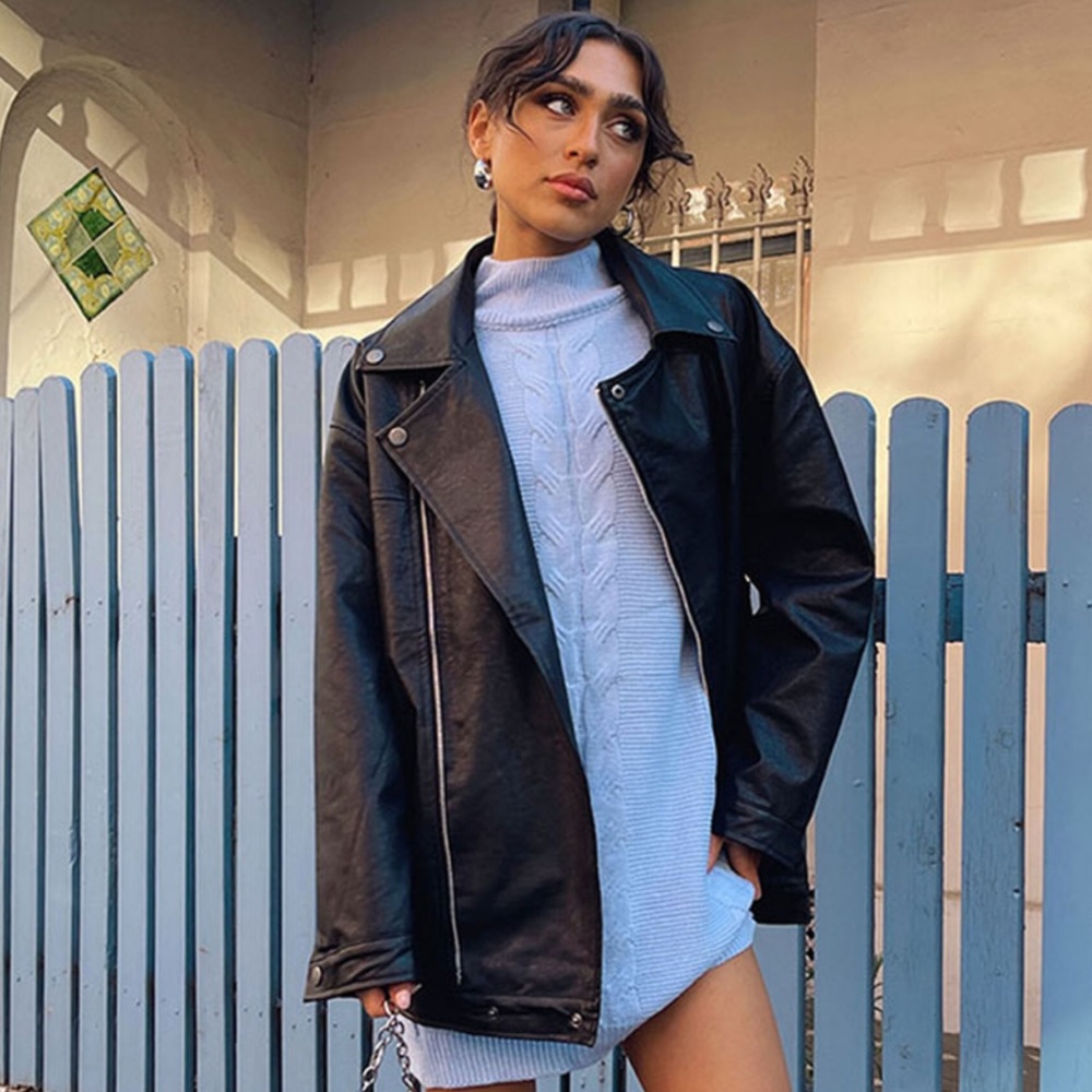 Princess Polly Faux Leather Biker Jacket